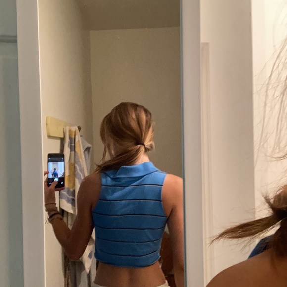 Striped Racer Back Tank(altered+thrifted) - Picture 3 of 4